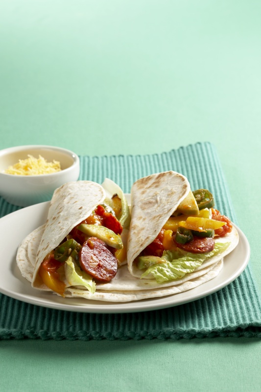Fajitas s klobásou Chorizo