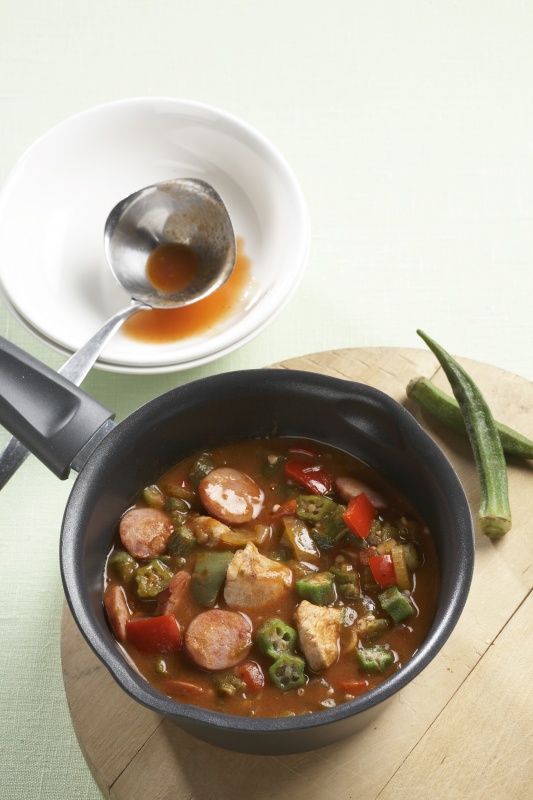 Gumbo s okrou Gumbo with Okra
