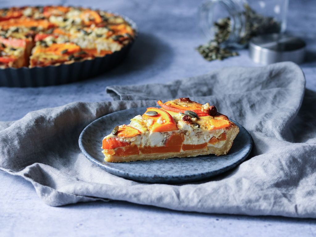 Dýňový quiche s balkánským sýrem