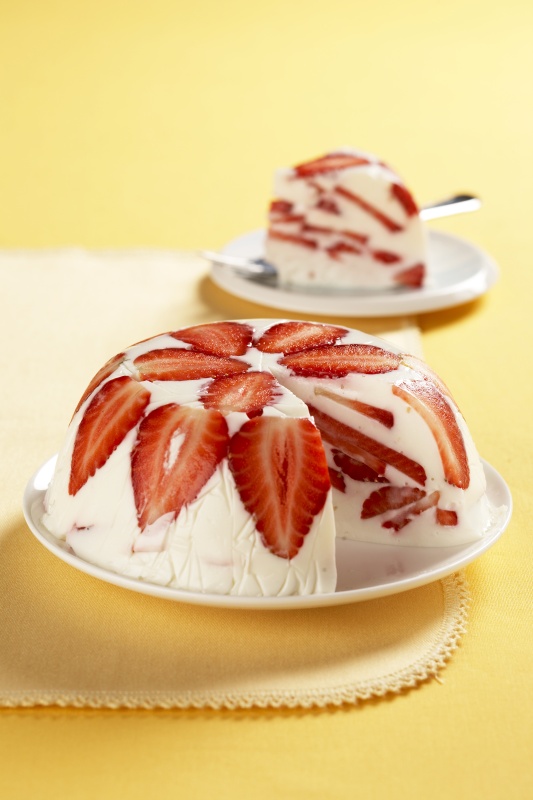 Probiotické jahody Yoghurt Dessert with Strawberries