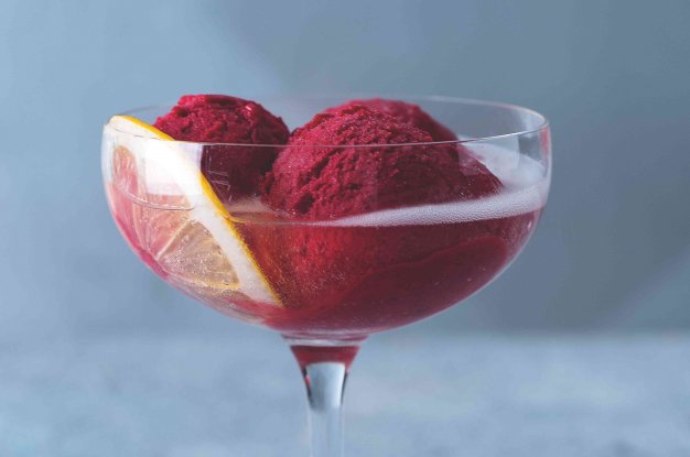 Malinový sorbet s proseccem