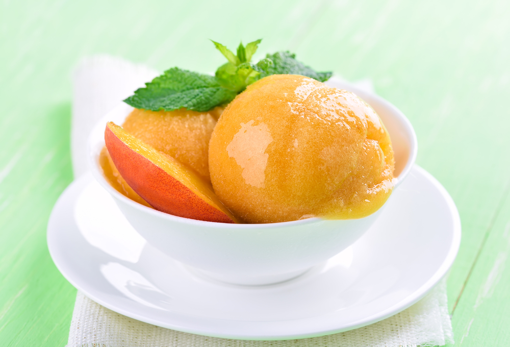 Broskvový sorbet s ryzlinkem