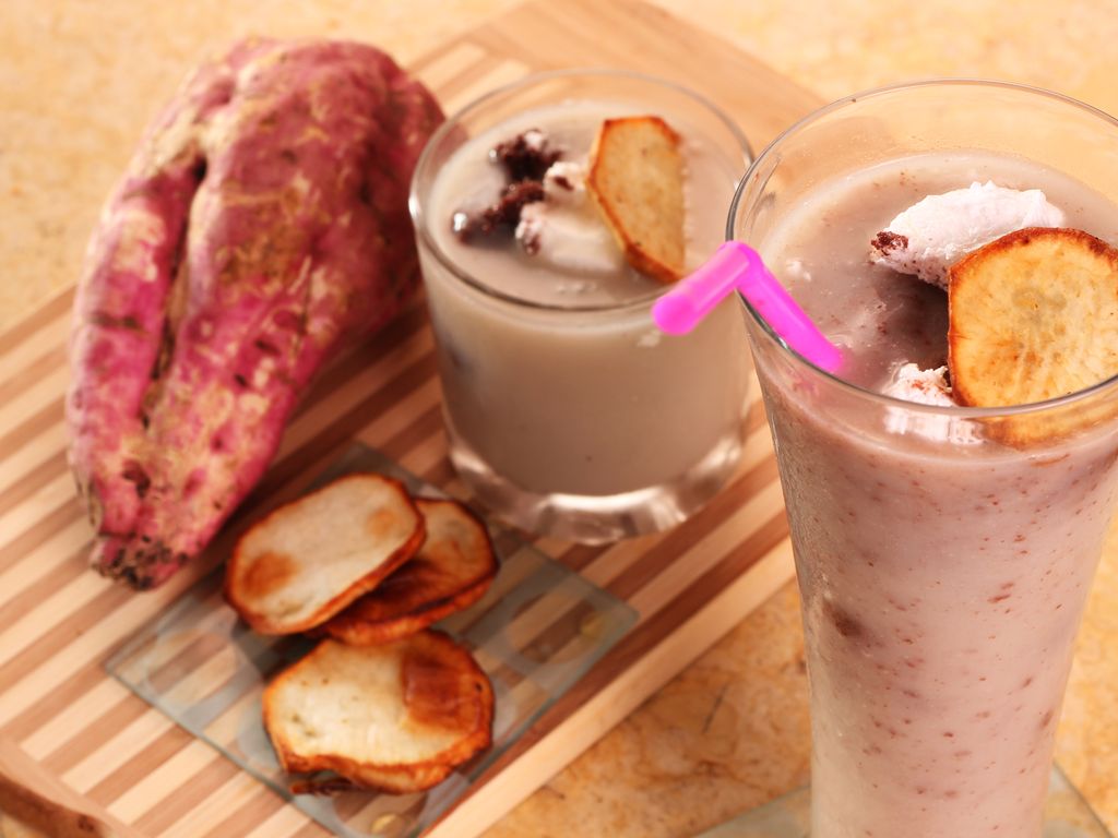 Batátové smoothie s kefírem a banánem