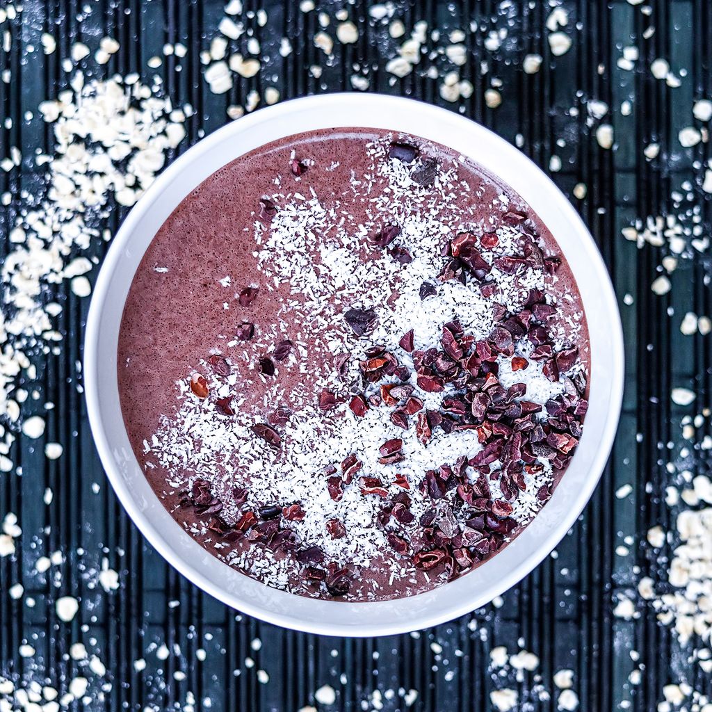 Kakaové smoothie s vločkami