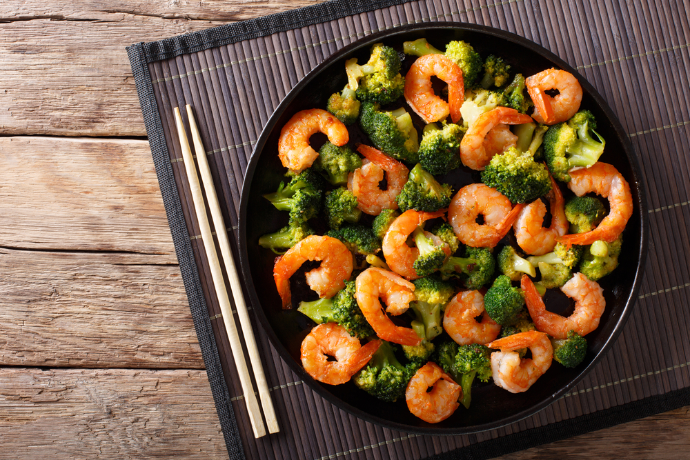 Krevetové stir fry