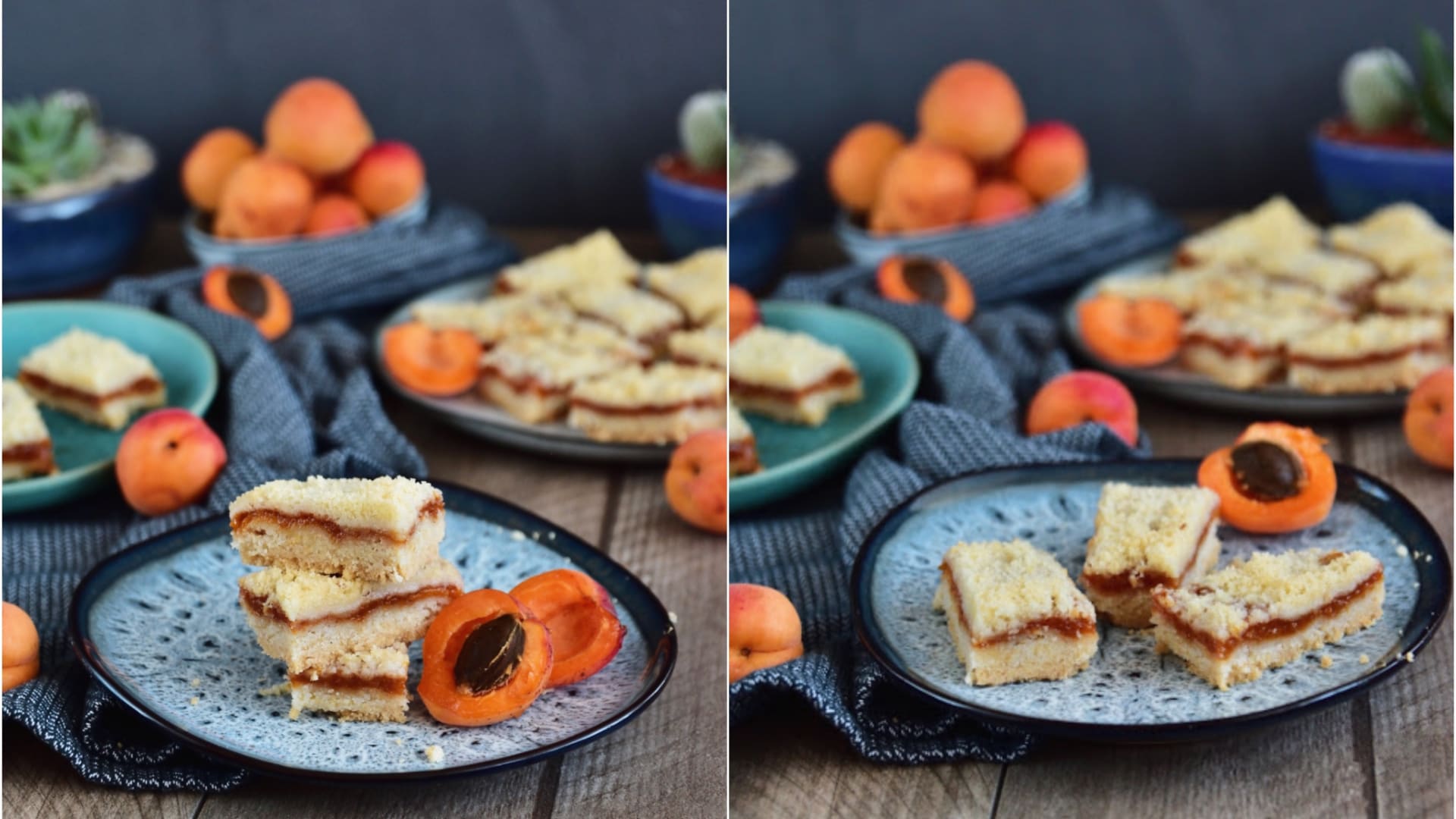 Drobenkový koláč s meruňkovou náplní