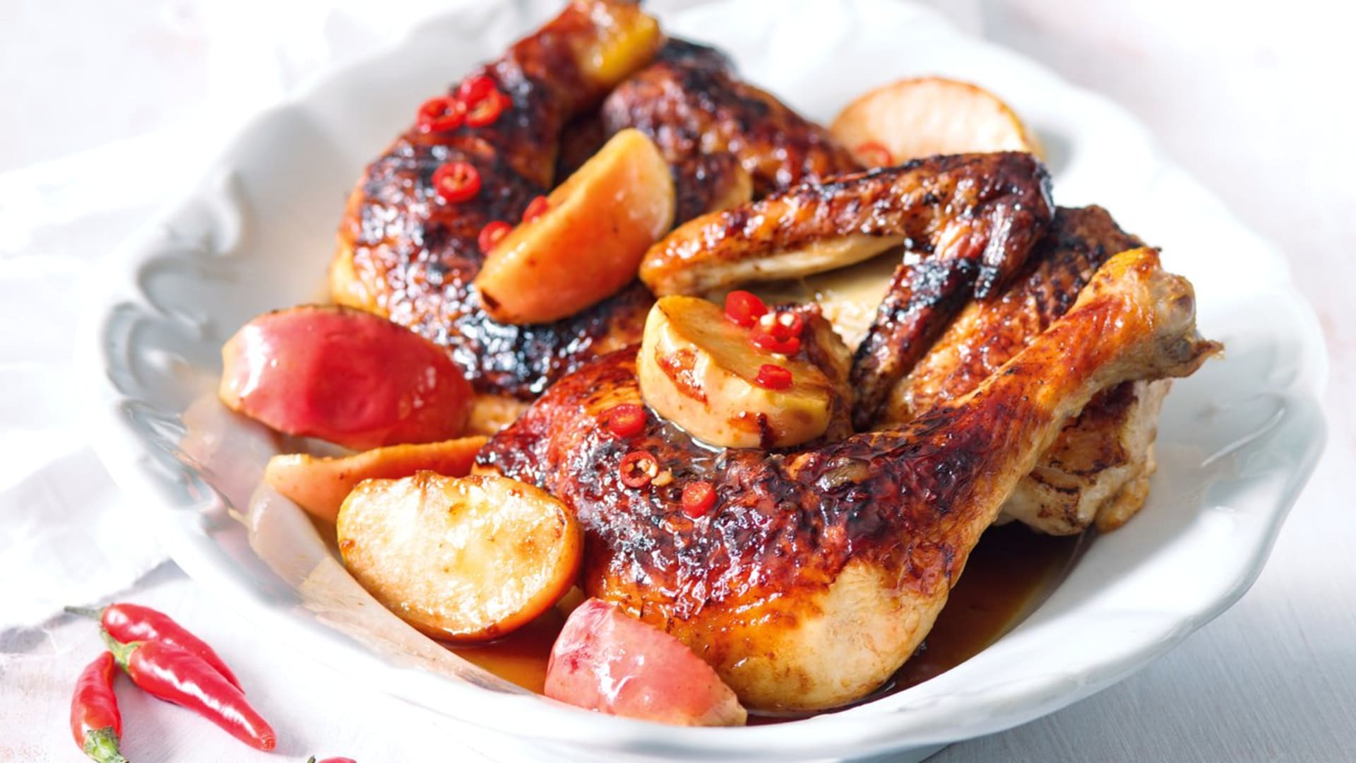 Kuře na sójové omáčce, medu a chilli