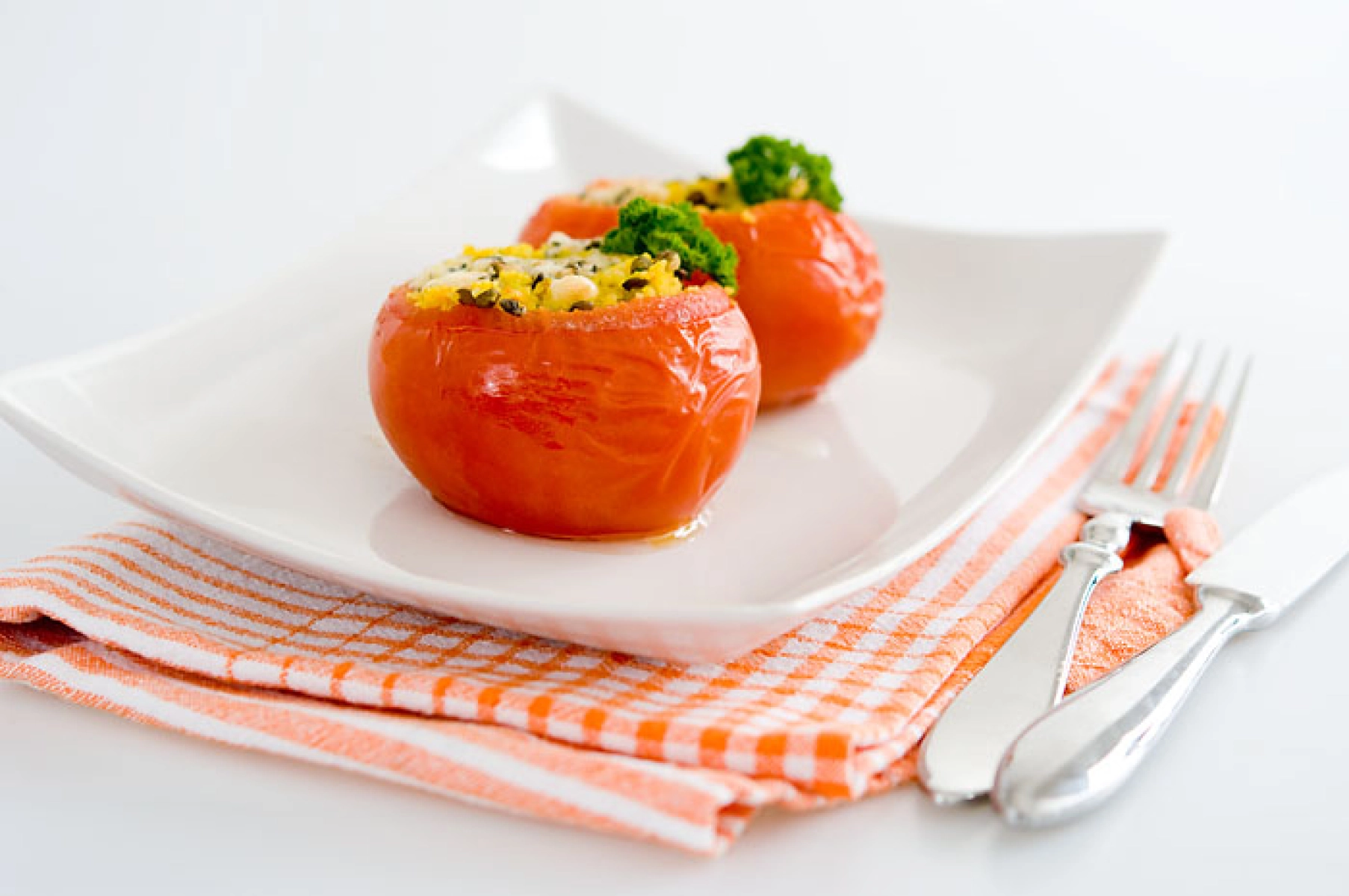 Zapečená rajčata s bulgurem