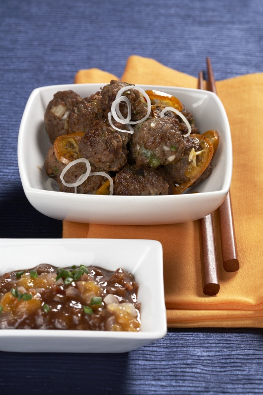 Masové kuličky s čokoládovým čatní