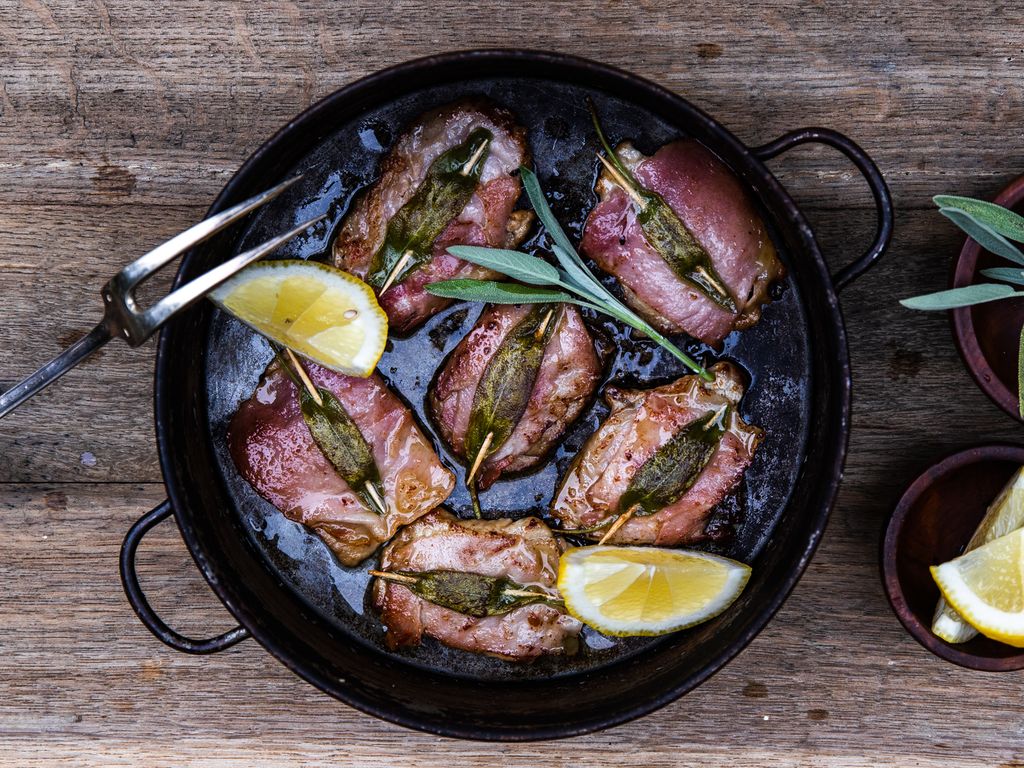 Telecí řízky saltimbocca