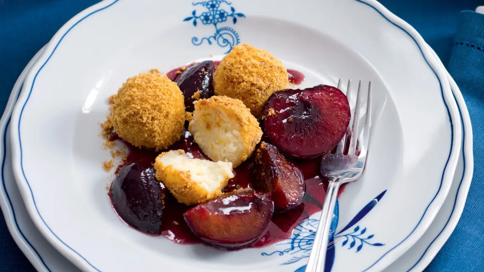 Tvarohové knedlíčky v perníku s blumami