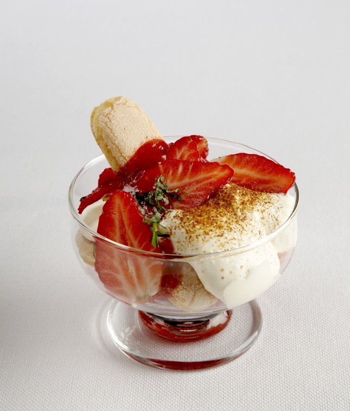 Jahody s krémem z mascarpone