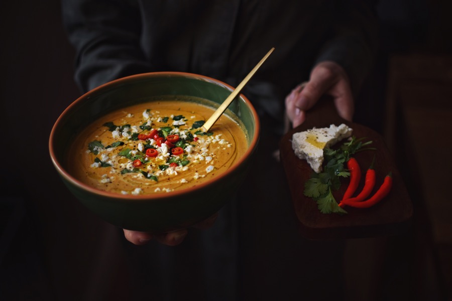 Marocký krém s kozím sýrem