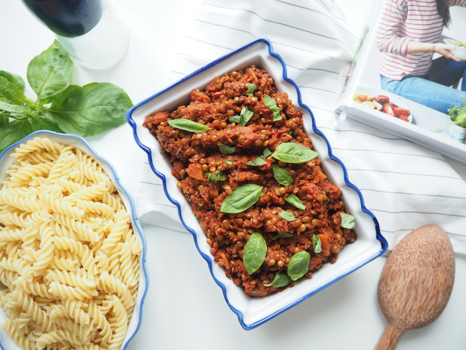 Čočková boloňská omáčka