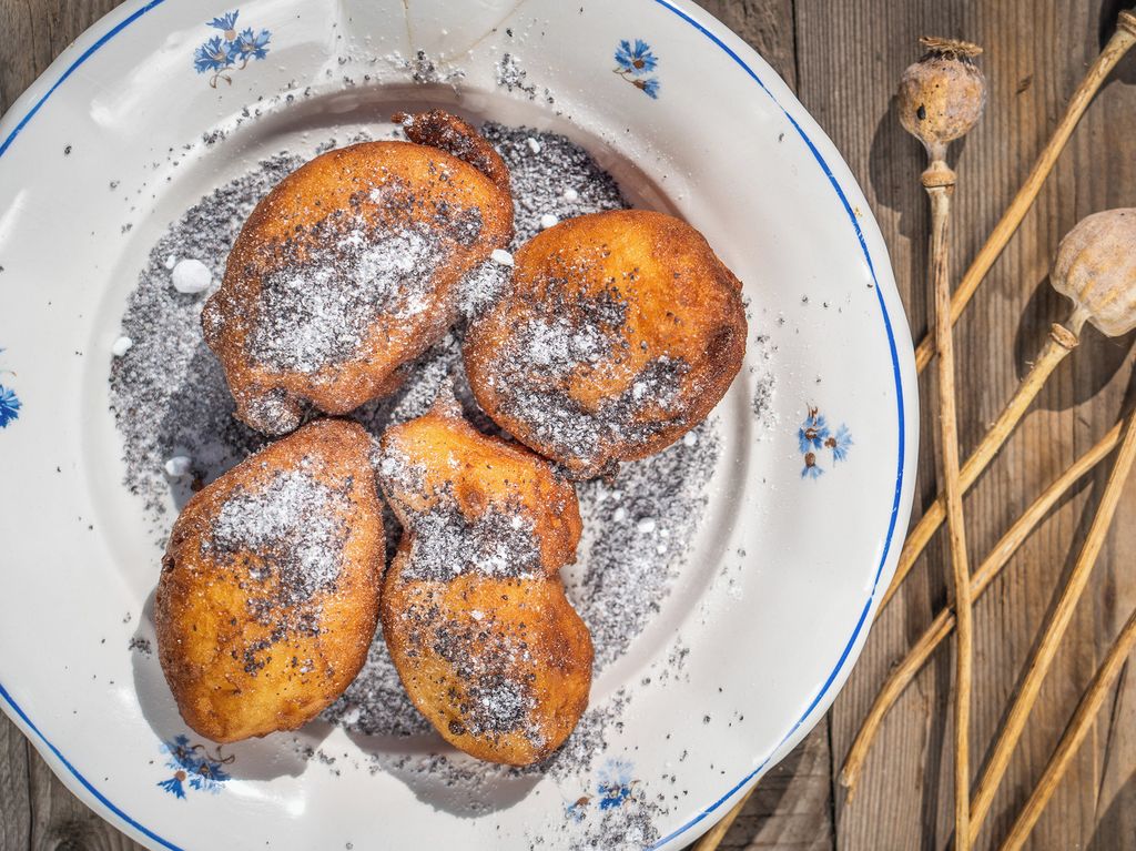 Smažené tvarohové šišky