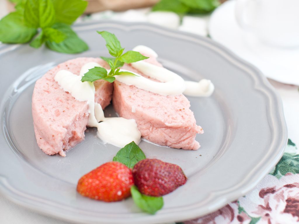 Ilonino smetanovo-jahodové želé