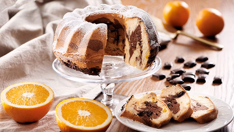Aromatická bábovka s čokoládou a pomeranči
