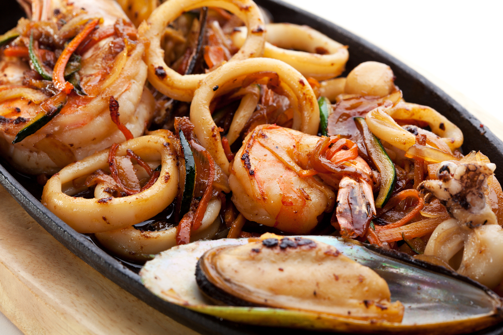 Calamari di Gamberi – Kalamáry plněné krevetami